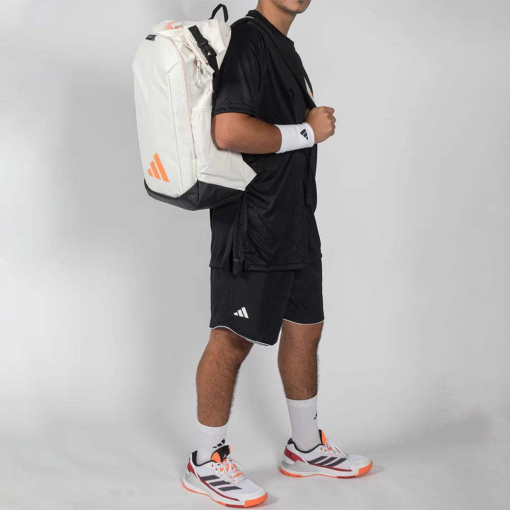 Adidas Backpack MULTIGAME Blanca/Naranja 2026